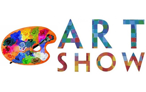 Art Show words with paint pallet