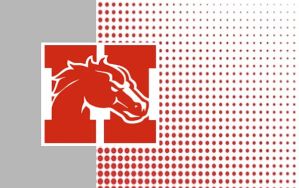 Holly logo with gray and red dots