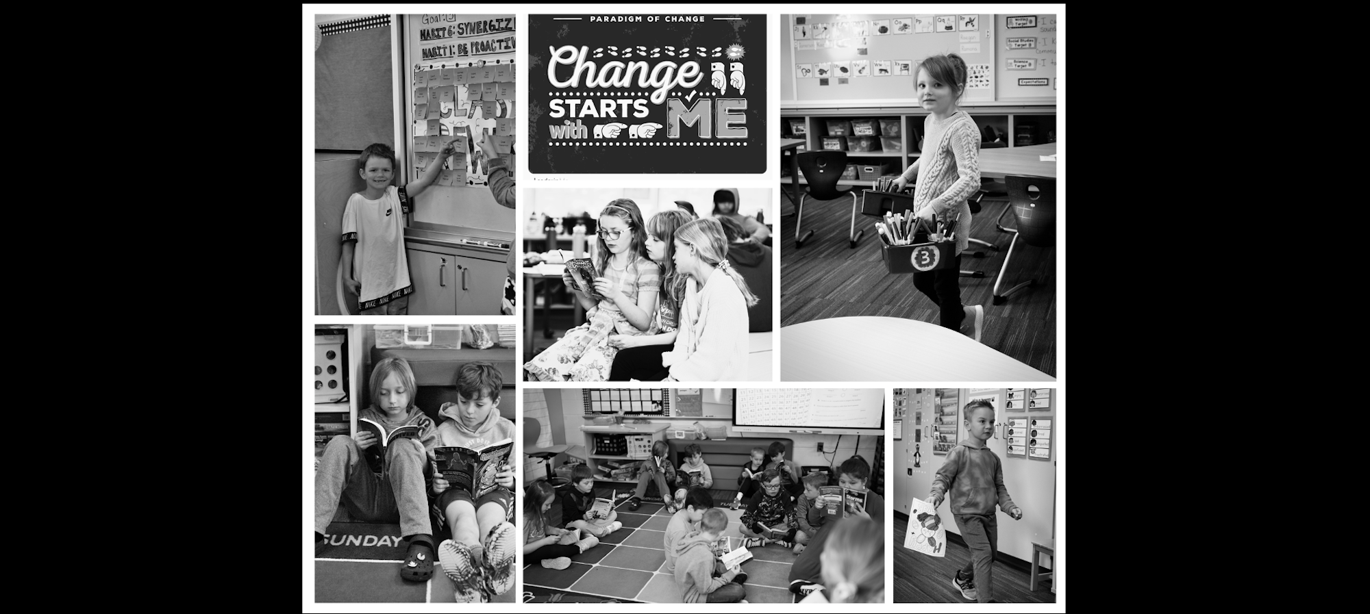 Change Starts with me - random pictures of students