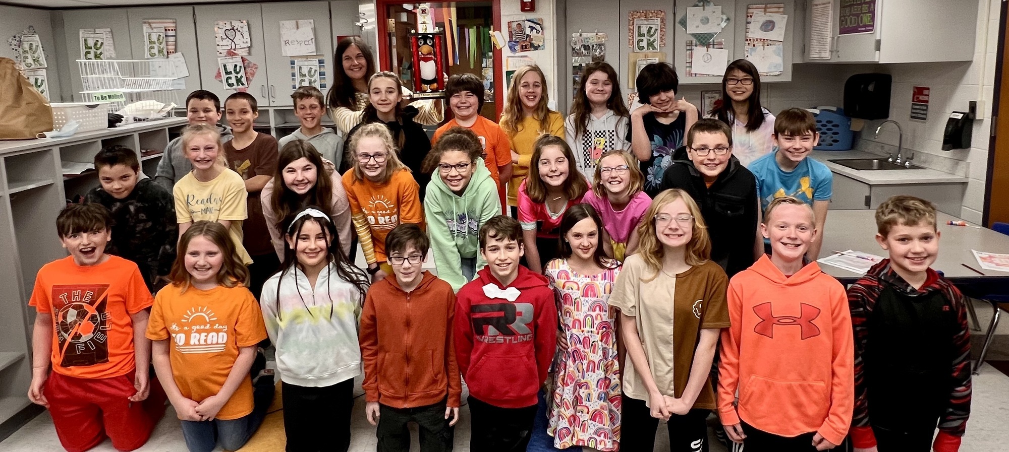 Mrs. Wehri's class with their STMath award