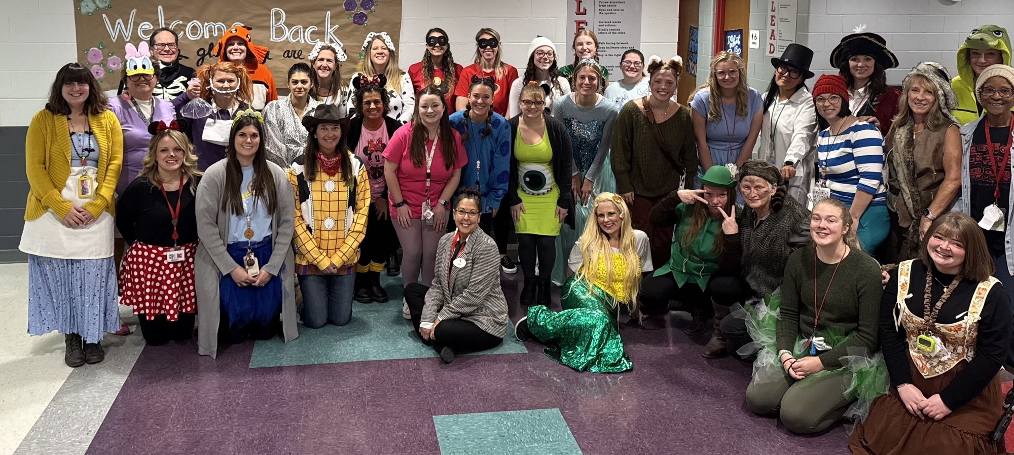Davisburg Staff in disney halloween costumes
