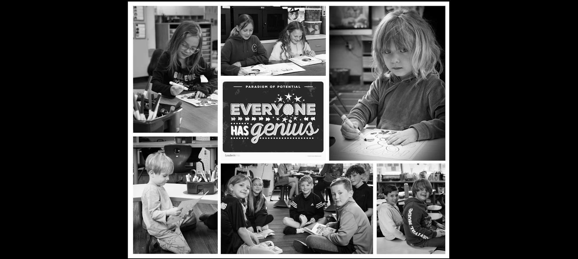 Everyone had genius with random pictures of students