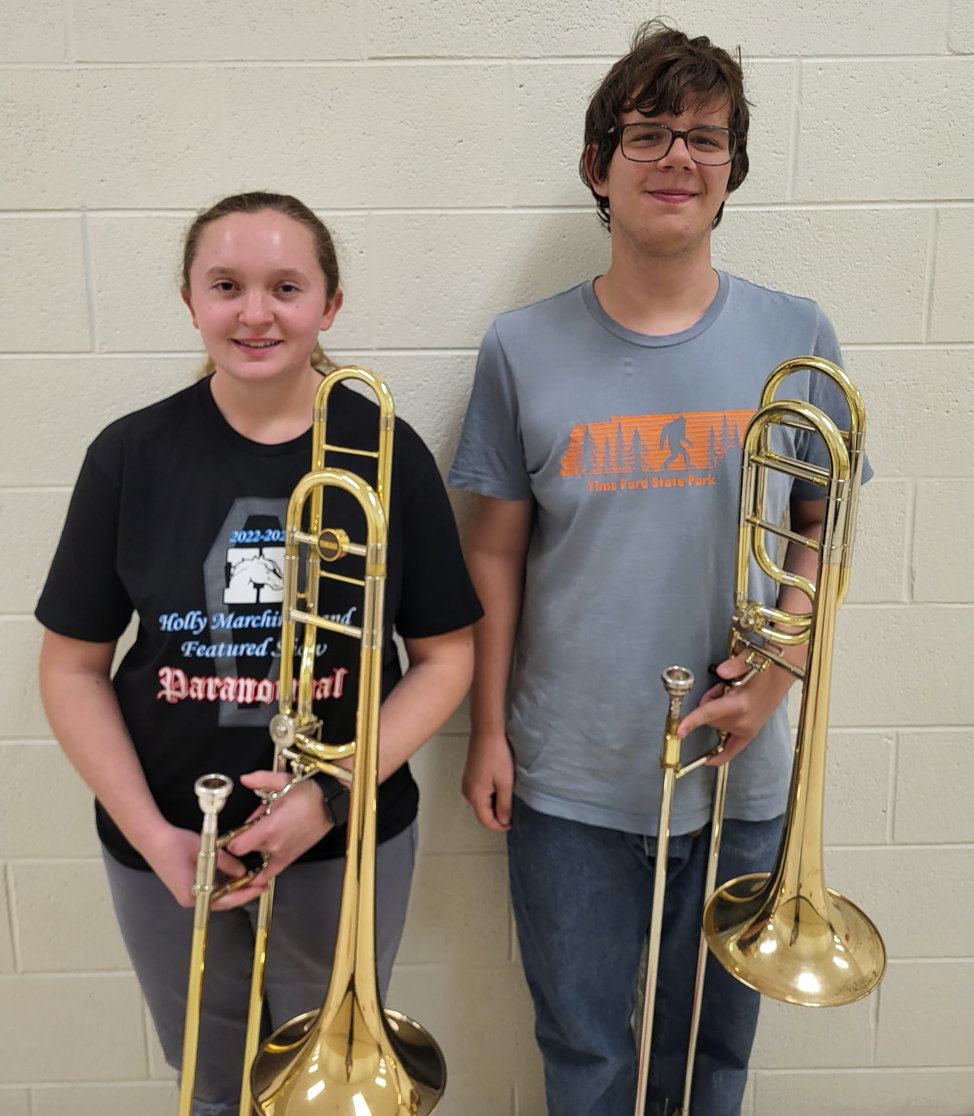 Students with Band instruments