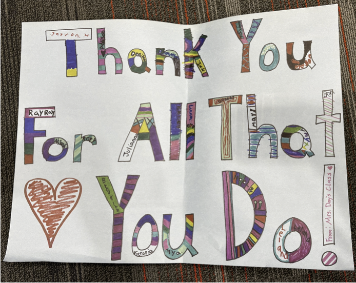 Banner with “Thank you for all you do.”
